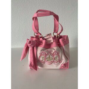 Juicy Couture Lovers Club Daydreamer Tote Bag Pink Diamond Pink Terry Charm NEW